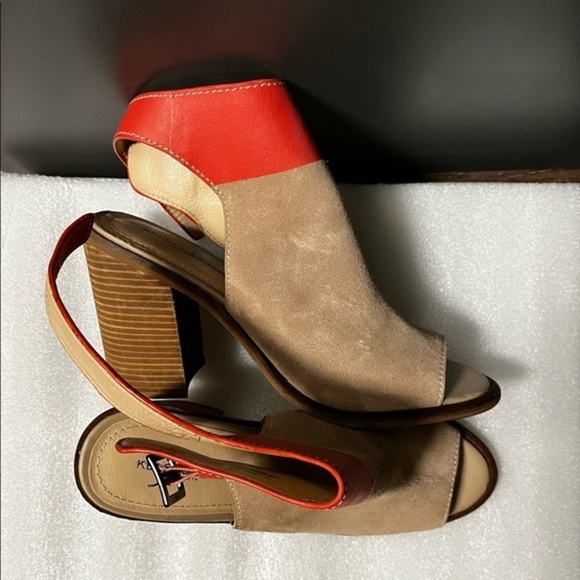 Kelsi Dagger sandals block heel 2 tones - Picture 3 of 7